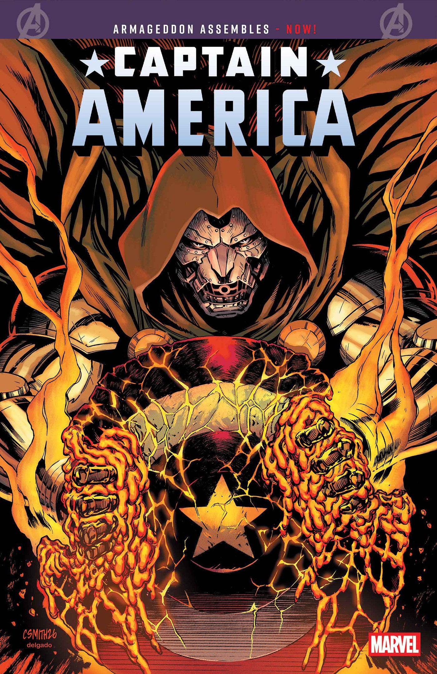 CAPTAIN AMERICA #12 CORY SMITH CVR ARM CVR D