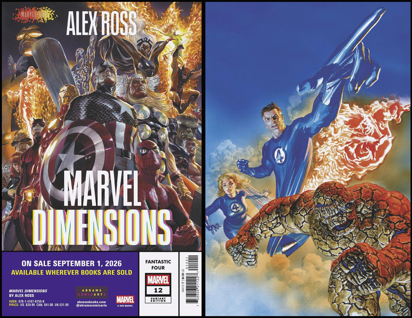 FANTASTIC FOUR #12 ALEX ROSS MARVEL DIMENSIONS VAR CVR B
