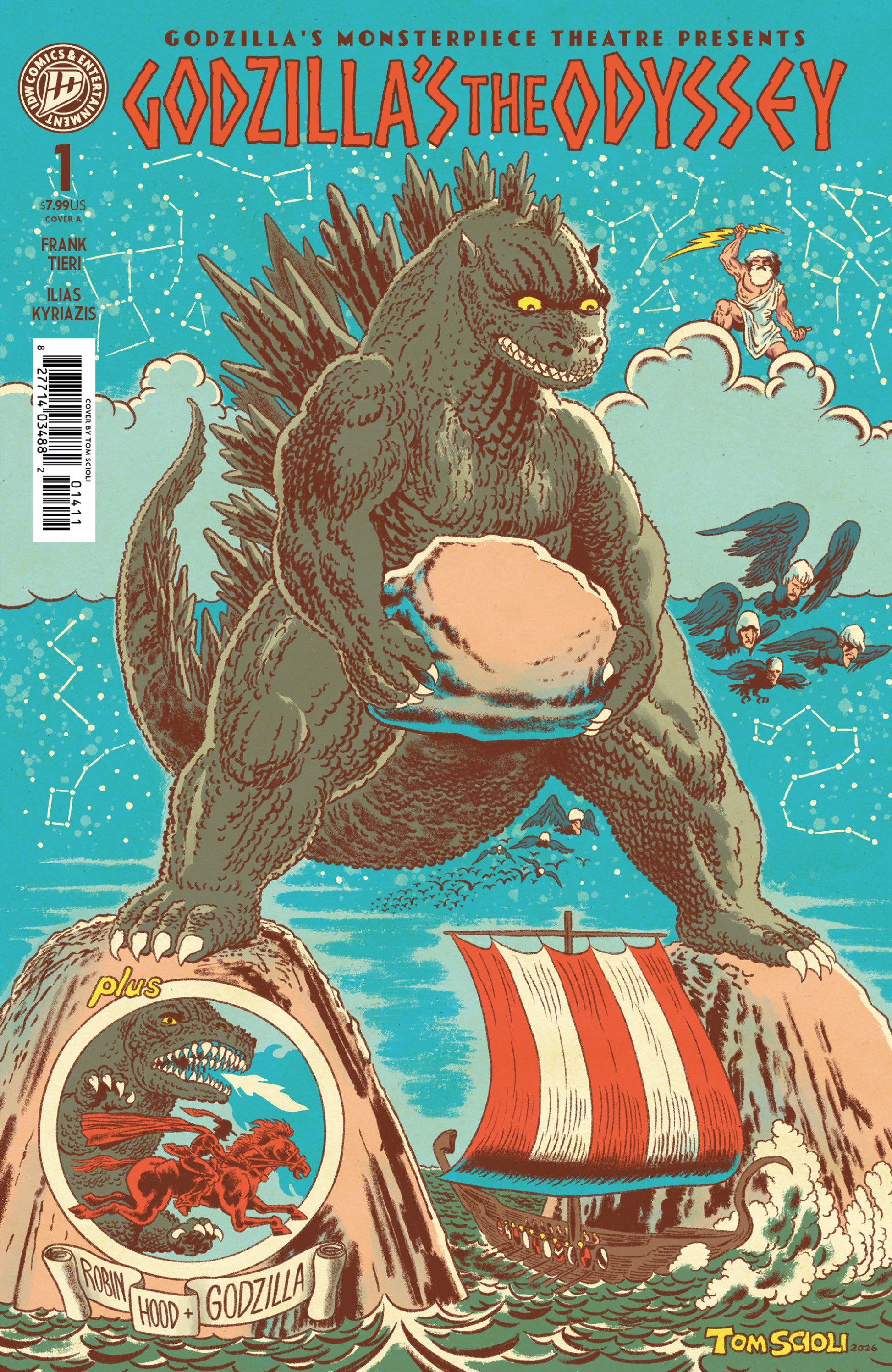GODZILLAS MONSTERPIECE THEATRE PRESENTS GODZILLAS THE ODYSSEY COVER A SCIOLI CVR A