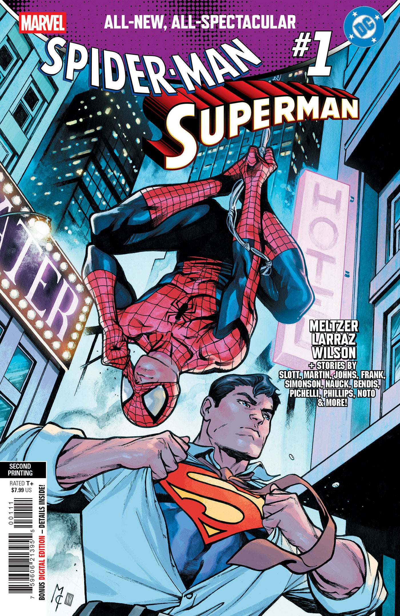 MARVEL DC SPIDER-MAN SUPERMAN #1 MARTIN COCCOLO 2ND PRINTING VAR CVR A
