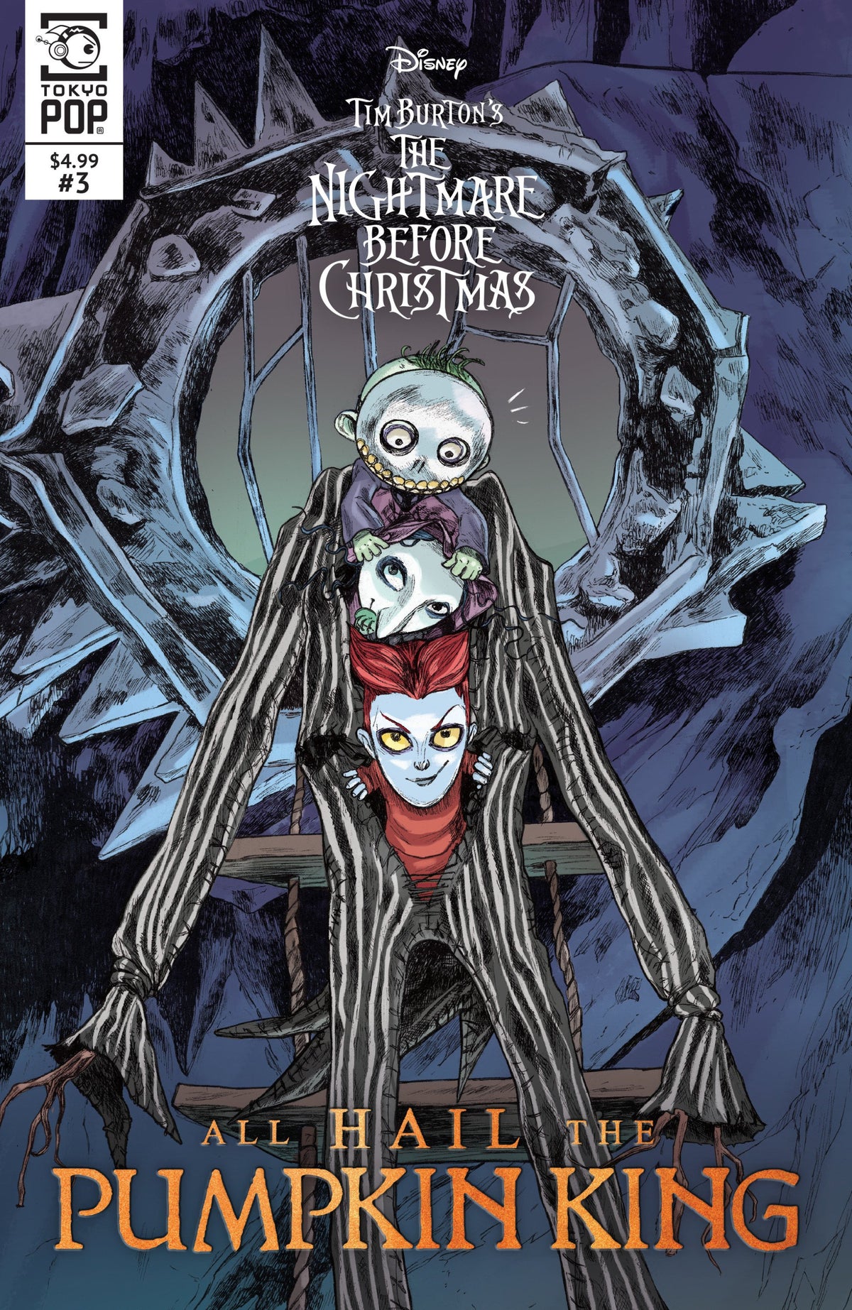 DISNEY TIM BURTONS THE NIGHTMARE BEFORE CHRISTMAS ALL HAIL THE PUMPKIN KING ISSUE #3 CVR A