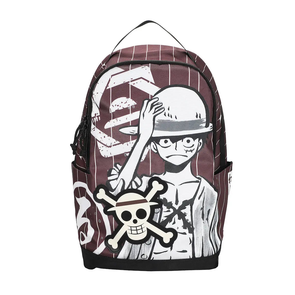 One Piece Luffy Character Art 18.5” Adult Brown Backpack
