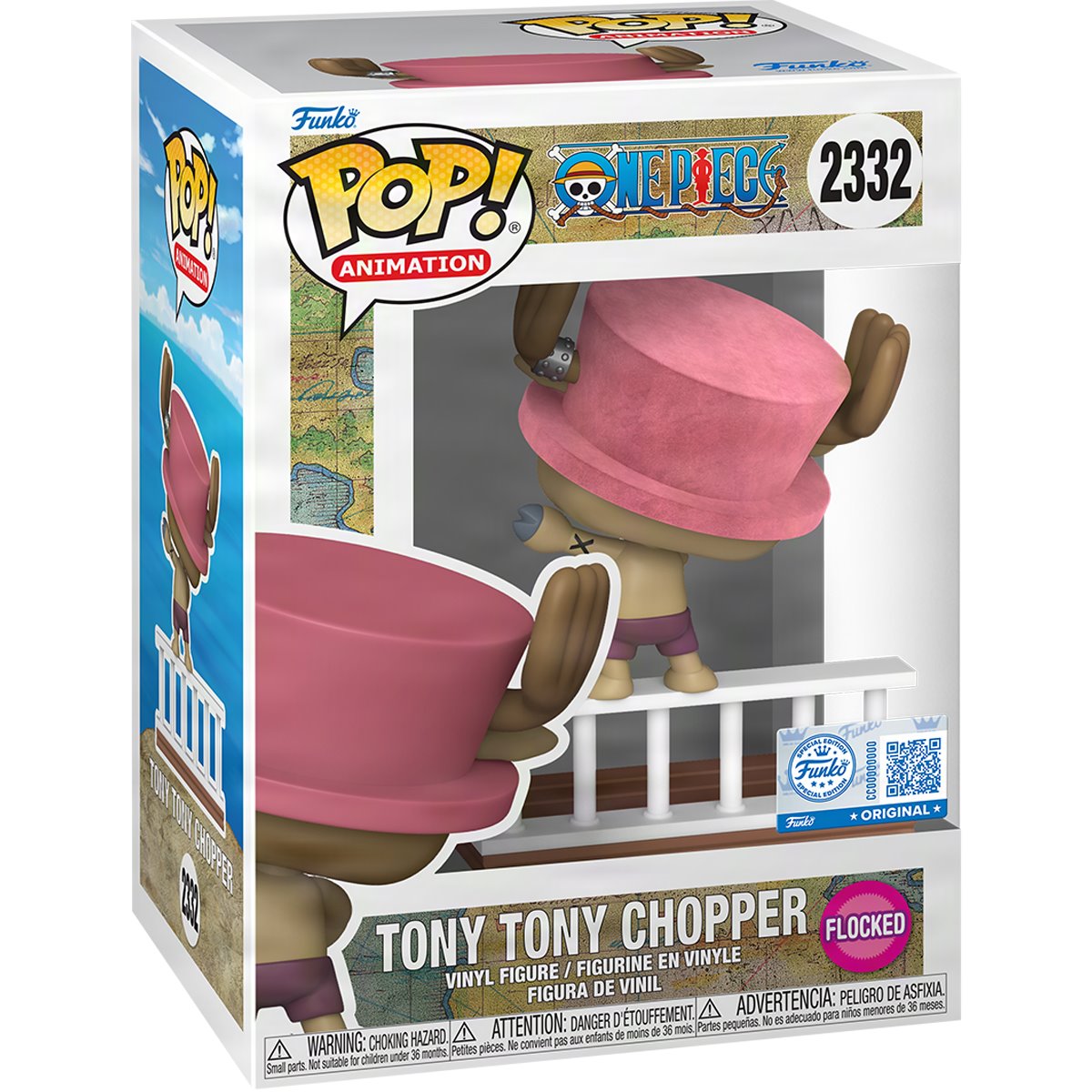 POP Anime One Piece Straw Hat Pirates Tony Tony Chopper Flocked Exclusive Vinyl Figure *PRE-ORDER*