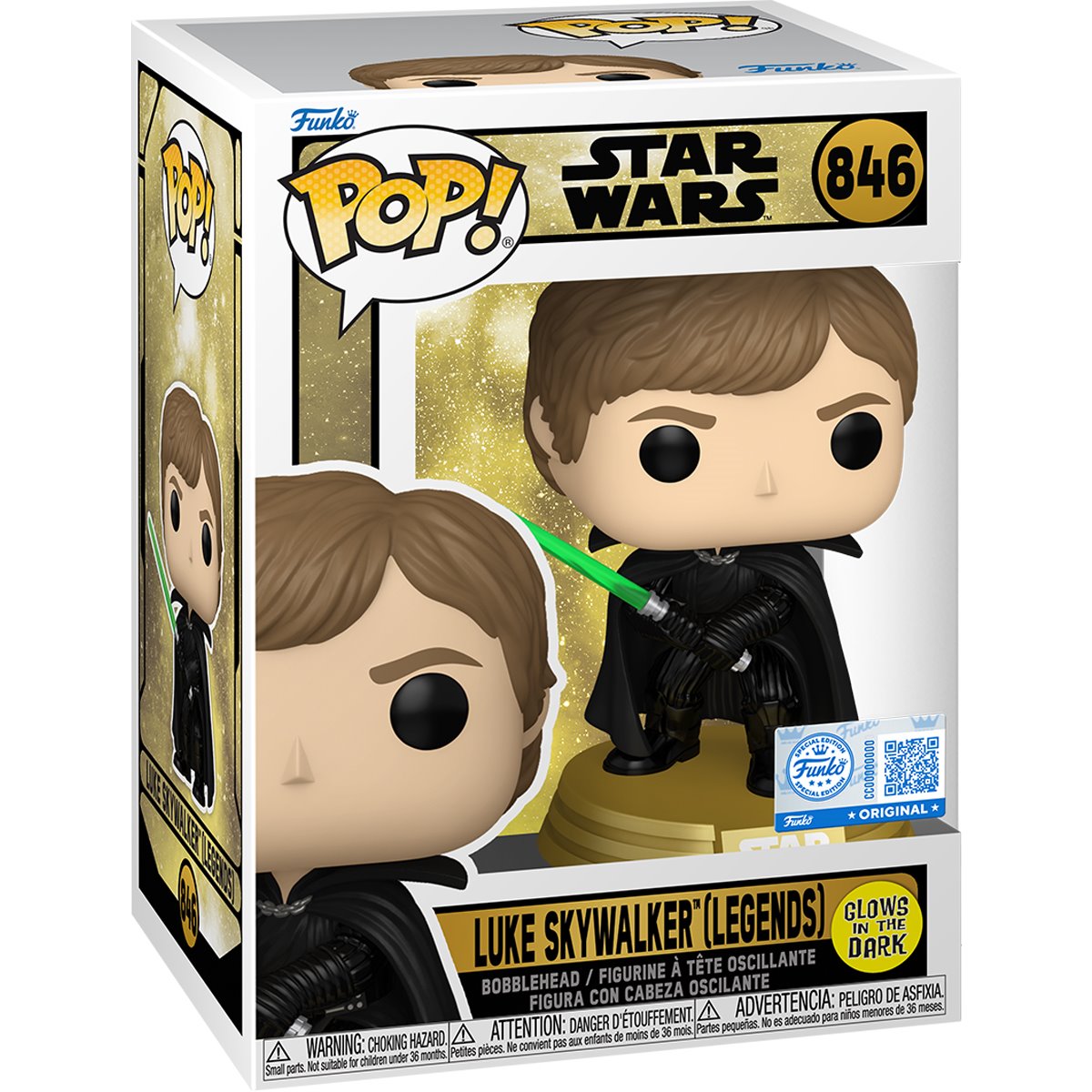 POP Star Wars Luke Skywalker Legends Glow-in-the-Dark Vinyl Figure *PRE-ORDER*