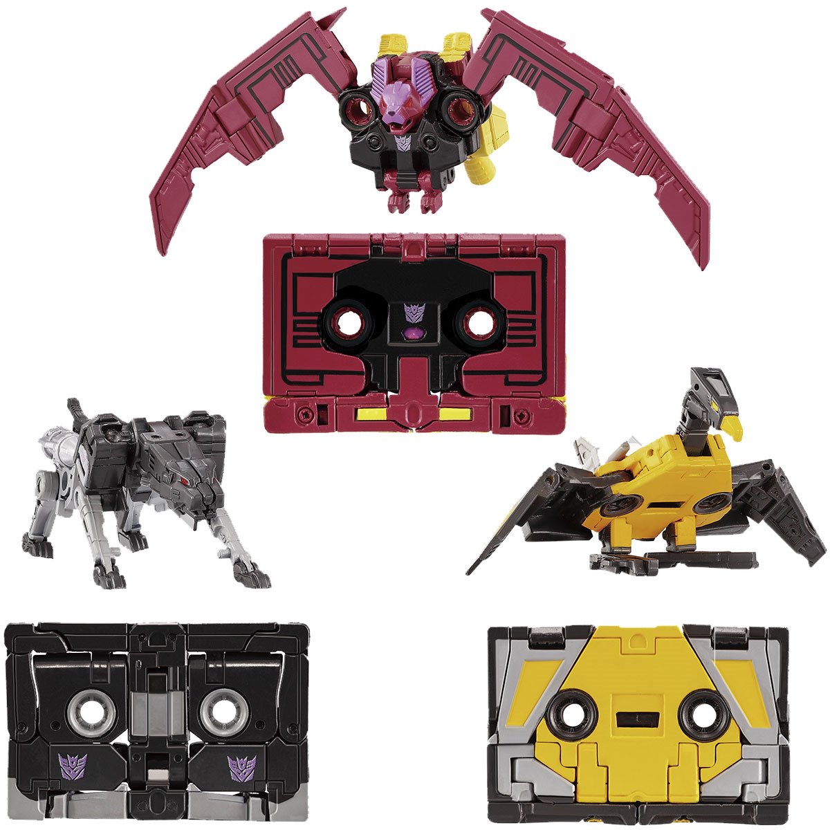 Transformers MPG-22 Ravage, Buzzsaw, and Ratbat Cassette Set *PRE-ORDER*