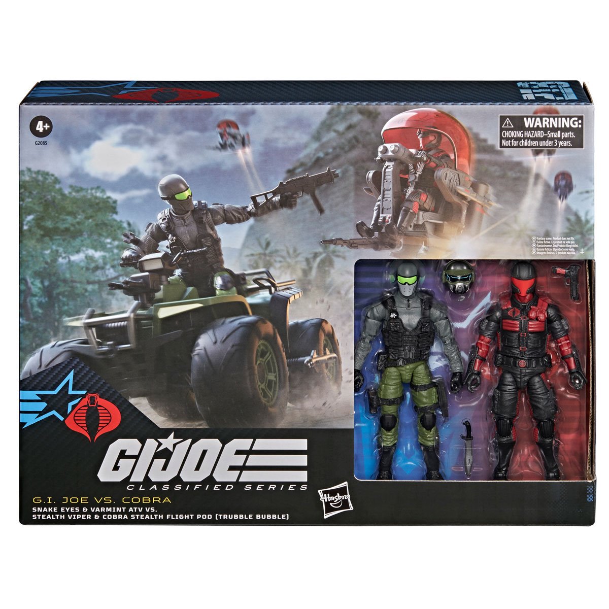 G.I. Joe Classified Series Snake Eyes & Varmint ATV vs. Stealth Viper & Cobra Stealth Flight Pod *PRE-ORDER*