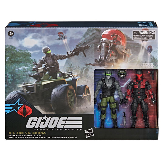 G.I. Joe Classified Series Snake Eyes & Varmint ATV vs. Stealth Viper & Cobra Stealth Flight Pod *PRE-ORDER*