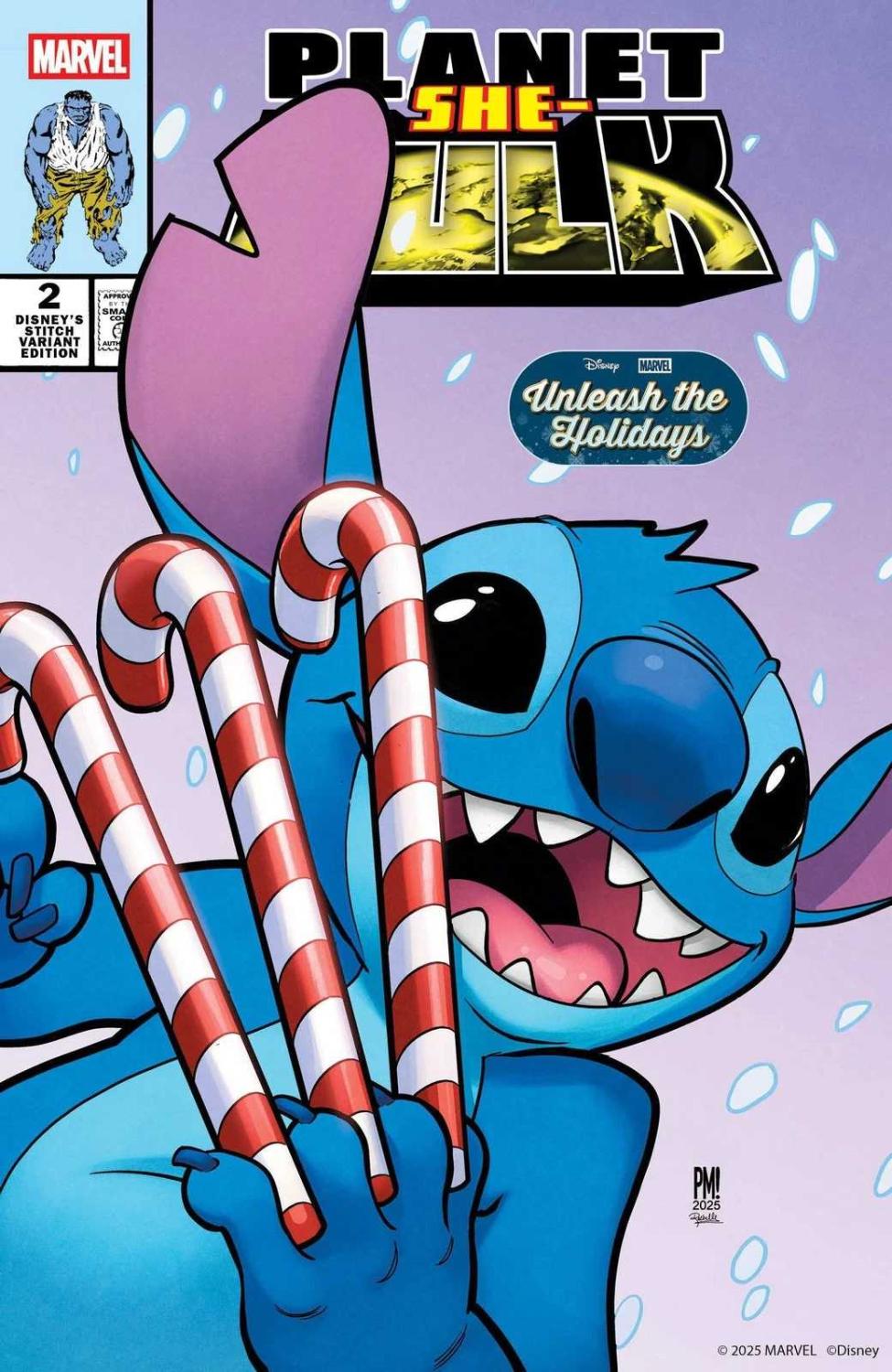 PLANET SHE-HULK #2 PACO MEDINA DISNEY STITCH UNLEASH THE HOLIDAYS VAR CVR D